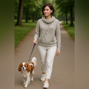 Kensie Heather Gray Pullover Cowl Neck Sweater. Light knit 🧶